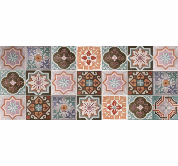 Tapete vinílico mosaico piastrelina siciliana - TenStickers