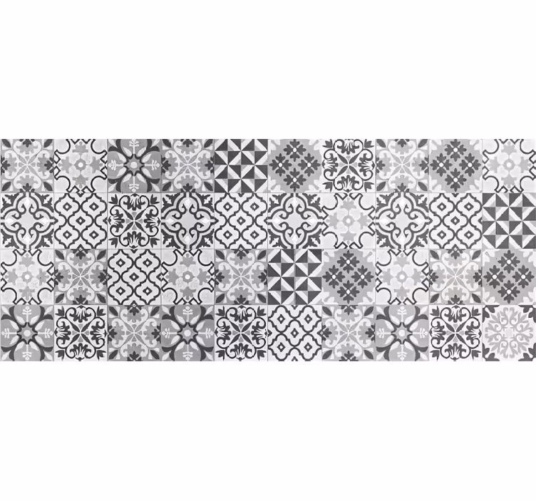Tapete vinílico azulejos crearreda gris - TenStickers
