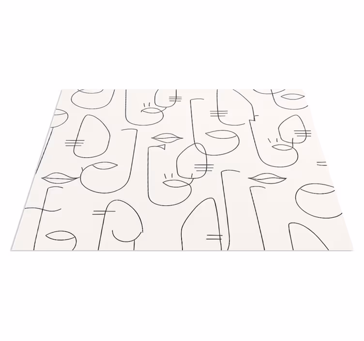Tapete vinílico cozinha partes de rosto abstratas - TenStickers
