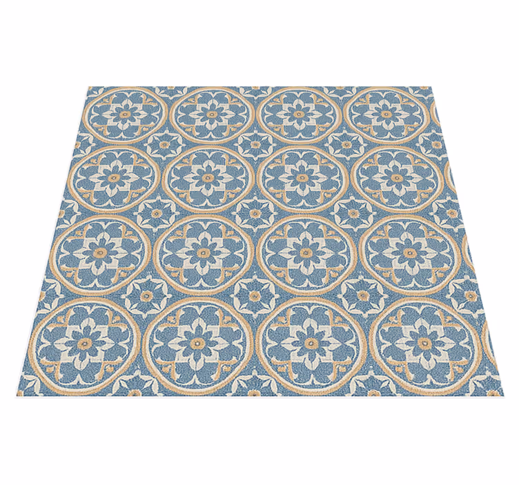 Tapete vinílico sala de estar estilo azulejo - TenStickers