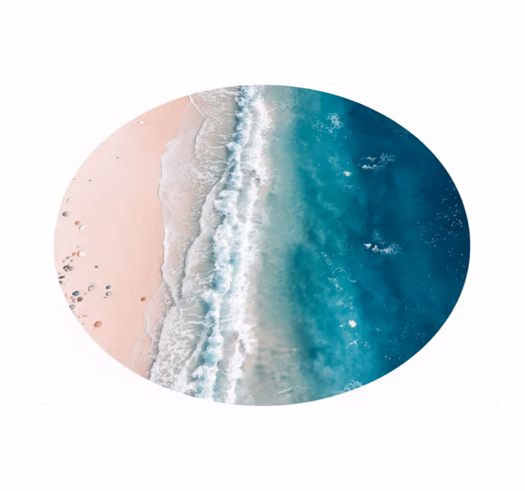 Tapete vinílico sala de estar o ciclo da praia - TenStickers