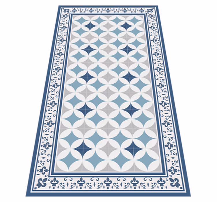 Tapete vinílico cozinha azulejo azul - TenStickers