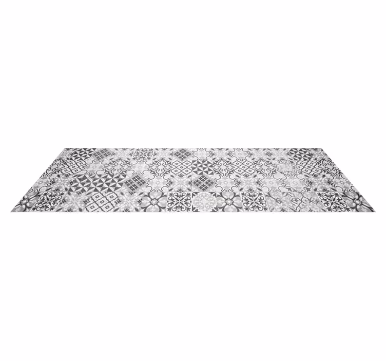 Tapete vinílico cozinha mosaico cinza intricado - TenStickers