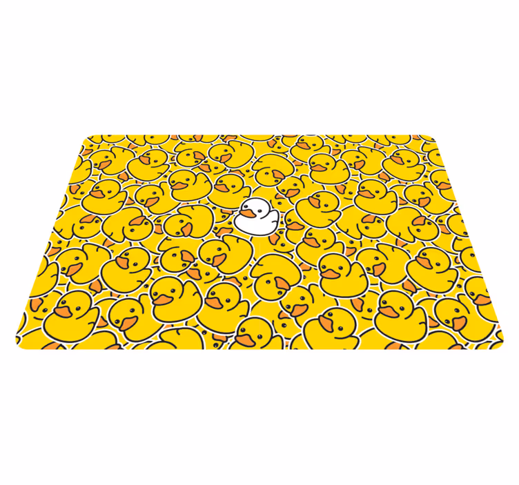 Tapete vinílico de animais pato branco fofo diferente - TenStickers