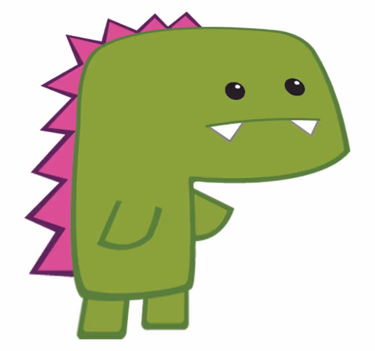 Tapete vinílico de animais minisaurio verde - TenStickers