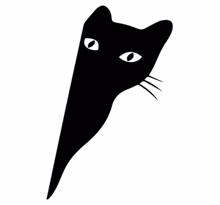 Tapete vinílico de animais gato espreitando - TenStickers