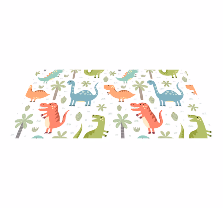 Tapete vinílico de animais dinossauro feliz - TenStickers