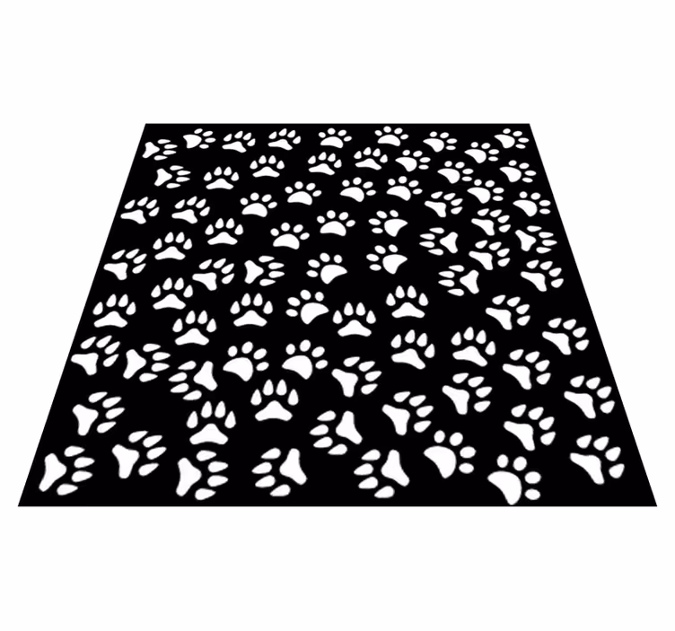 Tapete vinílico de animais estampas brancas - TenStickers