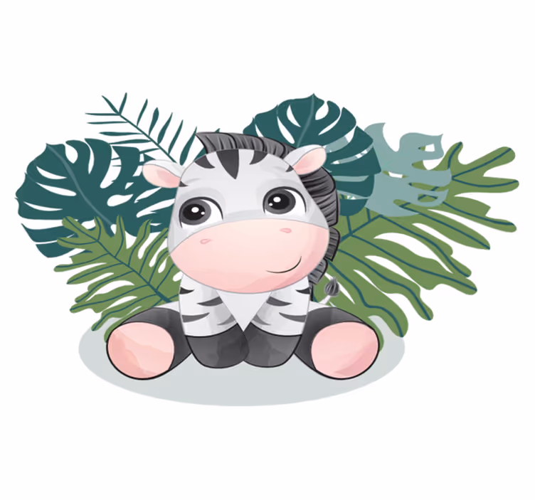 Tapete vinílico de animais zebra da África selvagem - TenStickers