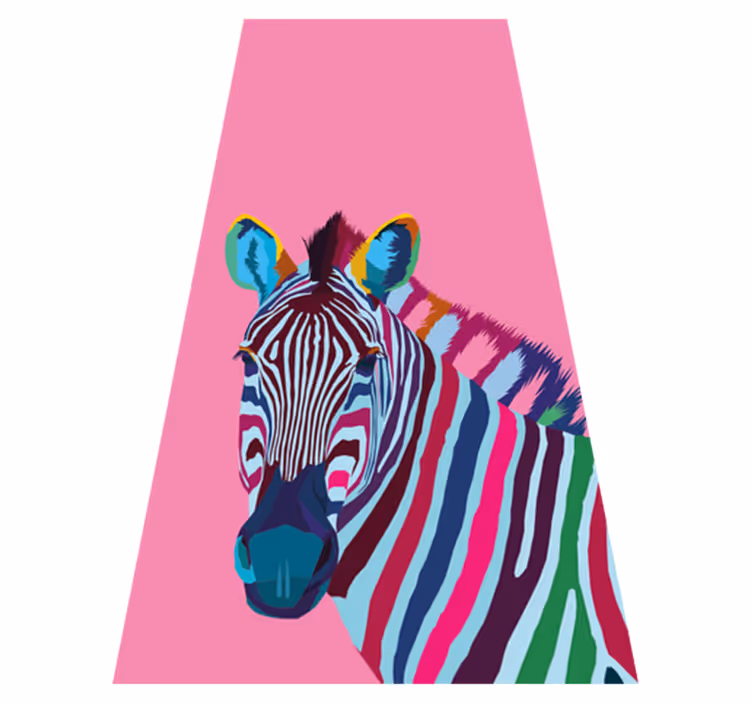 Tapete vinílico de animais zebra pop art iphone - TenStickers