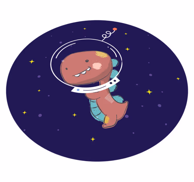 Tapete vinílico de animais t-rex espacial - TenStickers