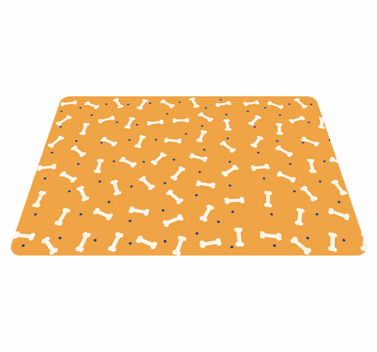 Tapete vinílico de animais padrão ossos laranja - TenStickers