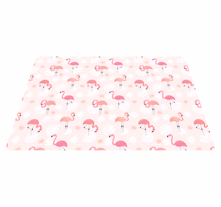Tapete vinílico de animais com motivos de flamingo rosa - TenStickers