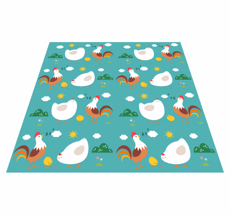 Tapete vinílico de animais com padrão de galo cantor - TenStickers