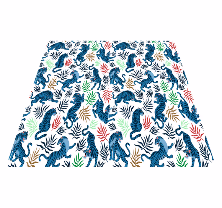 Tapete vinílico de animais leopardos coloridos e perigosos - TenStickers