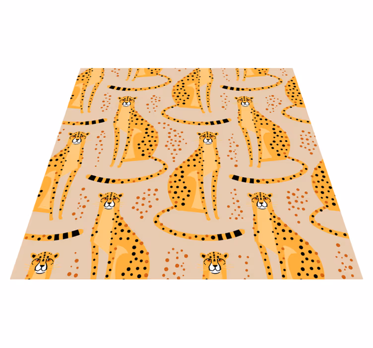 Tapete vinílico de animais padrão de ilustração de leopardo - TenStickers