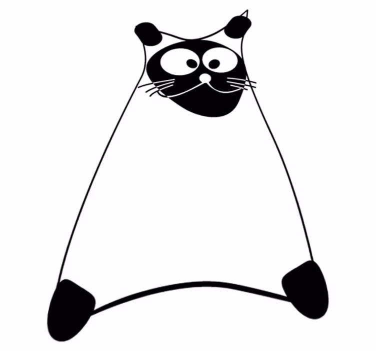 Tapete vinílico de animais contorno monocolor original - TenStickers