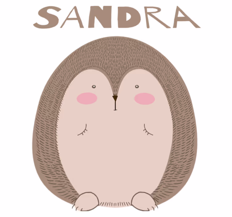 Tapete vinílico de animais personagem de ouriço fofo - TenStickers