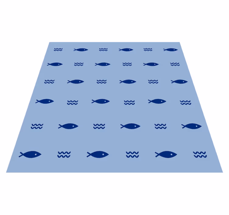 Tapete vinílico de animais com design de peixes estampados - TenStickers