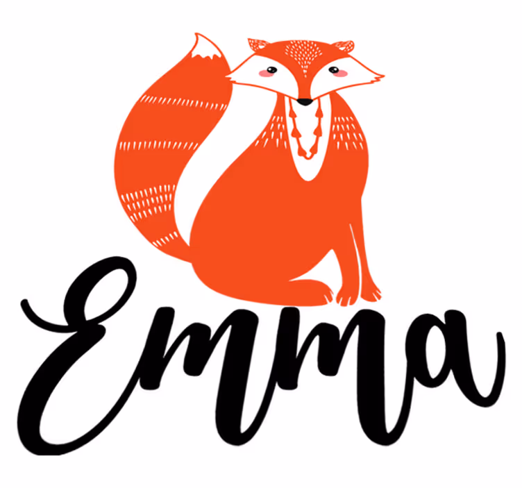 Tapete vinílico de animais ilustração de raposa fofa - TenStickers