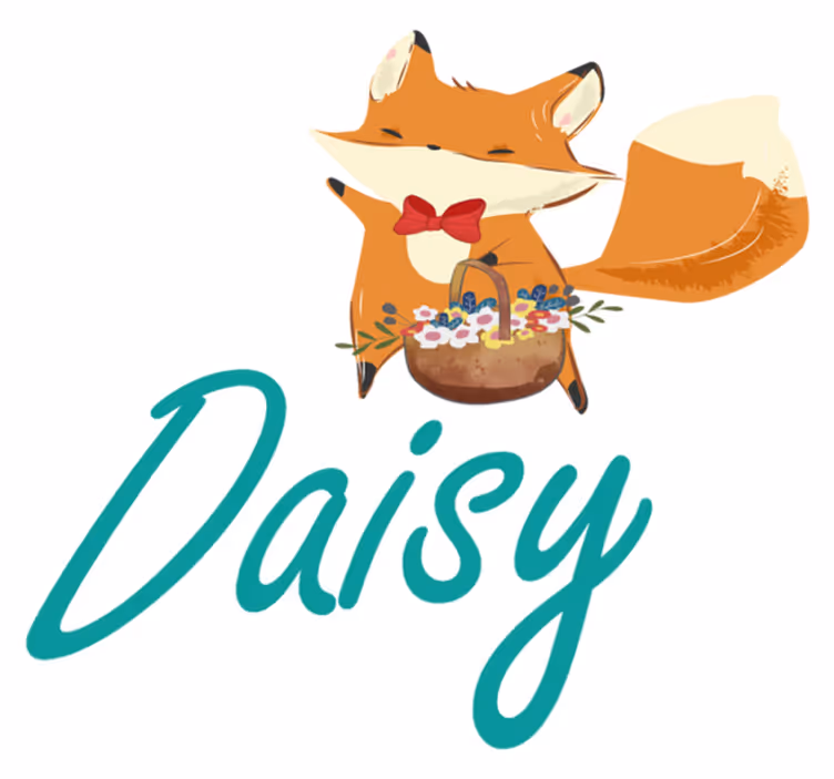 Tapete vinílico de animais personagem raposa brincalhona - TenStickers