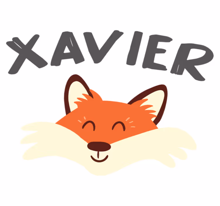Tapete vinílico de animais cabeça de raposa brincalhona - TenStickers