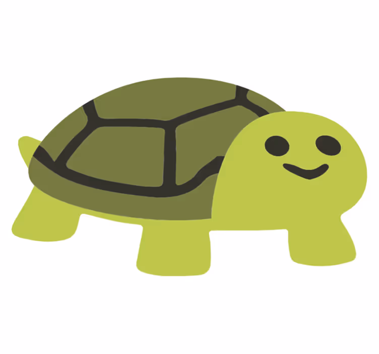 Tapete vinílico de animais tartaruga sorridente - TenStickers