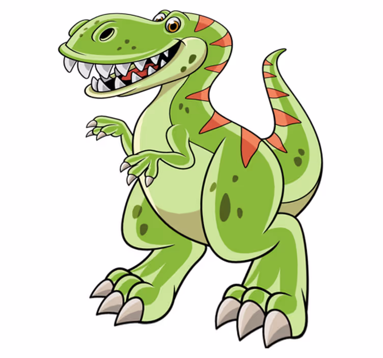 Tapete vinílico de animais tiranossauro rex em cartoon - TenStickers