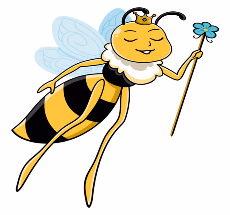 Tapete vinílico de animais personagem abelha real - TenStickers