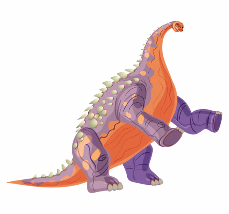 Tapete vinílico de animais personagem dino colorido - TenStickers