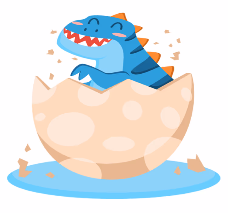 Tapete vinílico de animais filhote de dinossauro feliz - TenStickers