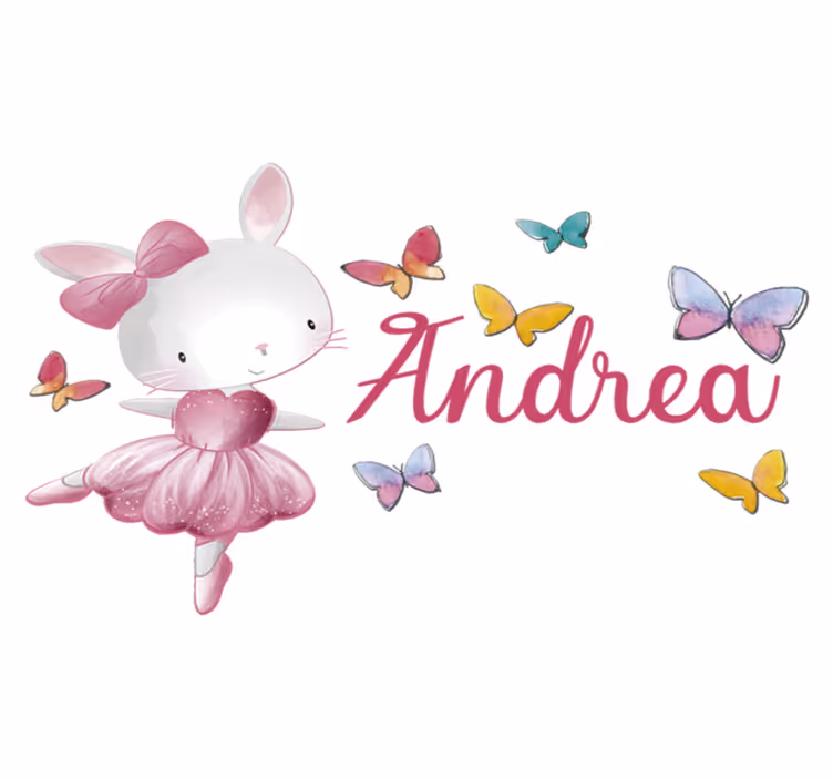 Tapete vinílico de animais bailarina dançando - TenStickers