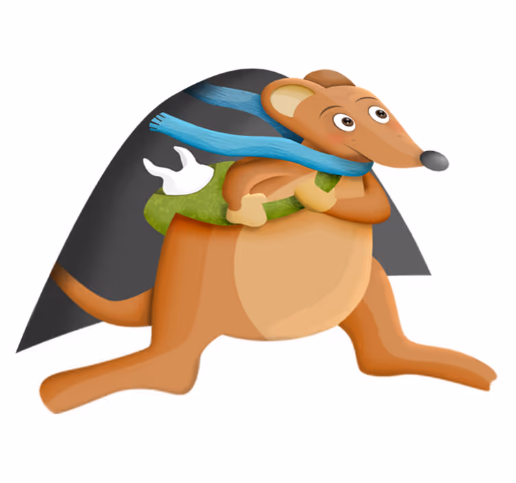 Tapete vinílico de animais rato dentado - TenStickers