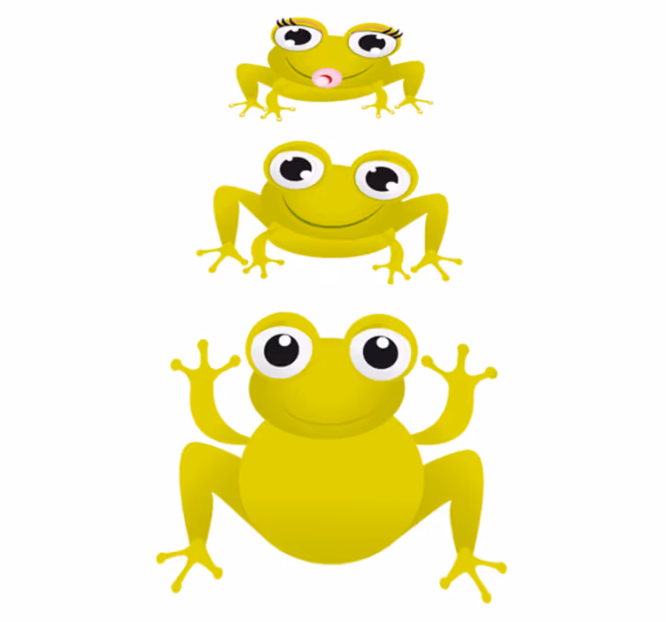 Tapete vinílico de animais sapos filhotes - TenStickers