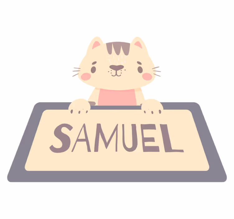 Tapete vinílico de animais com etiqueta de gato - TenStickers