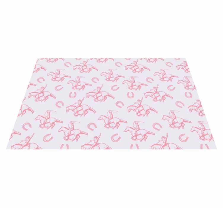 Tapete vinílico de animais com estampa de cavalo rosa - TenStickers