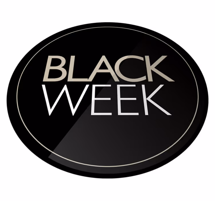 Tapete em vinil black friday promoção semana negra - TenStickers