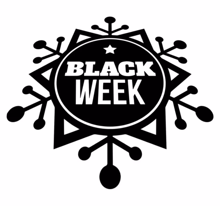 Tapete em vinil black friday floco de neve - TenStickers