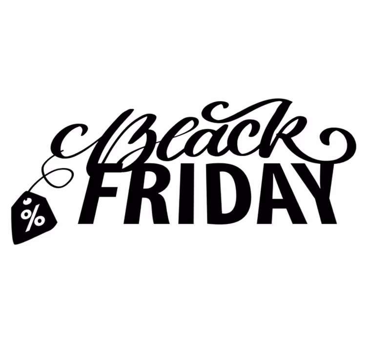 Tapete em vinil black friday com etiquetas bonitas - TenStickers