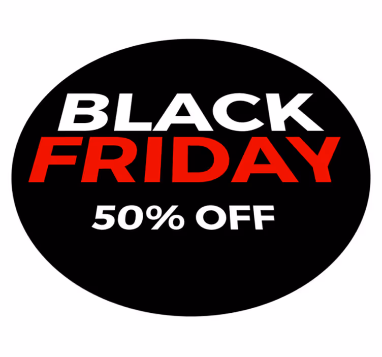Tapete em vinil black friday com 50% de desconto - TenStickers