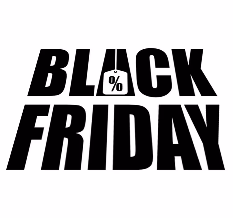 Tapete em vinil black friday fundo branco simples - TenStickers