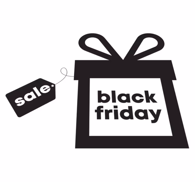 Tapete em vinil black friday como presente - TenStickers