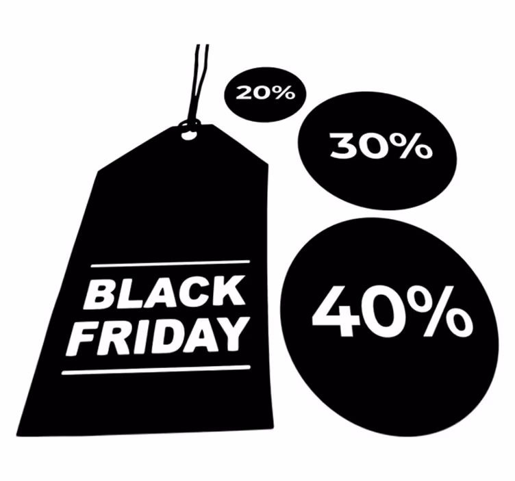 Tapete em vinil black friday conjunto personalizável 3 - TenStickers