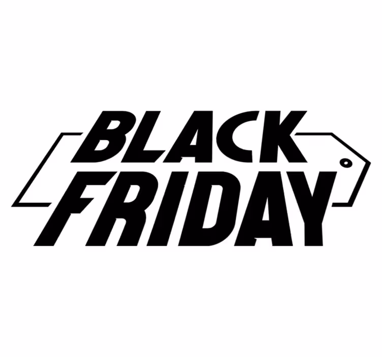 Tapete em vinil black friday fonte cursiva moderna - TenStickers