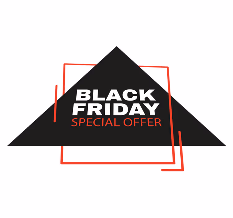 Tapete em vinil black friday placa de black friday - TenStickers
