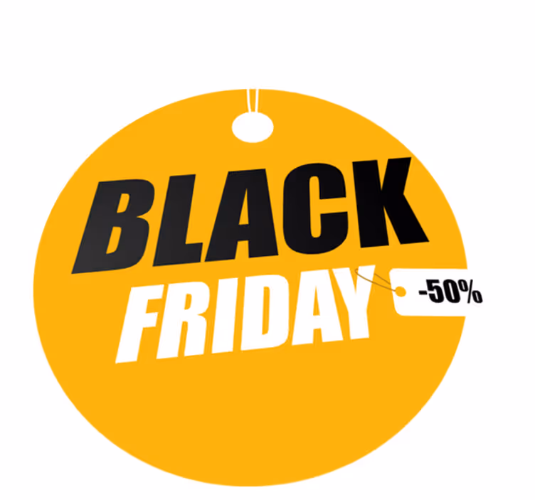 Tapete em vinil black friday círculo personalizado - TenStickers