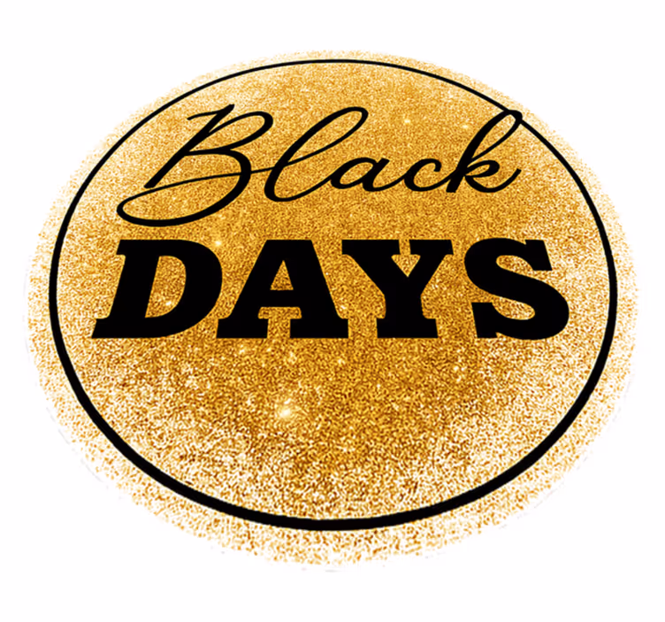 Tapete em vinil black friday branco e dourado - TenStickers