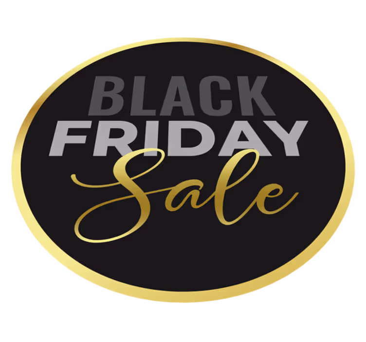 Tapete em vinil black friday fundo preto dourado - TenStickers