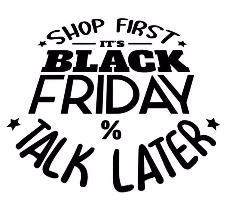 Tapete em vinil black friday compre primeiro, fale depois - TenStickers
