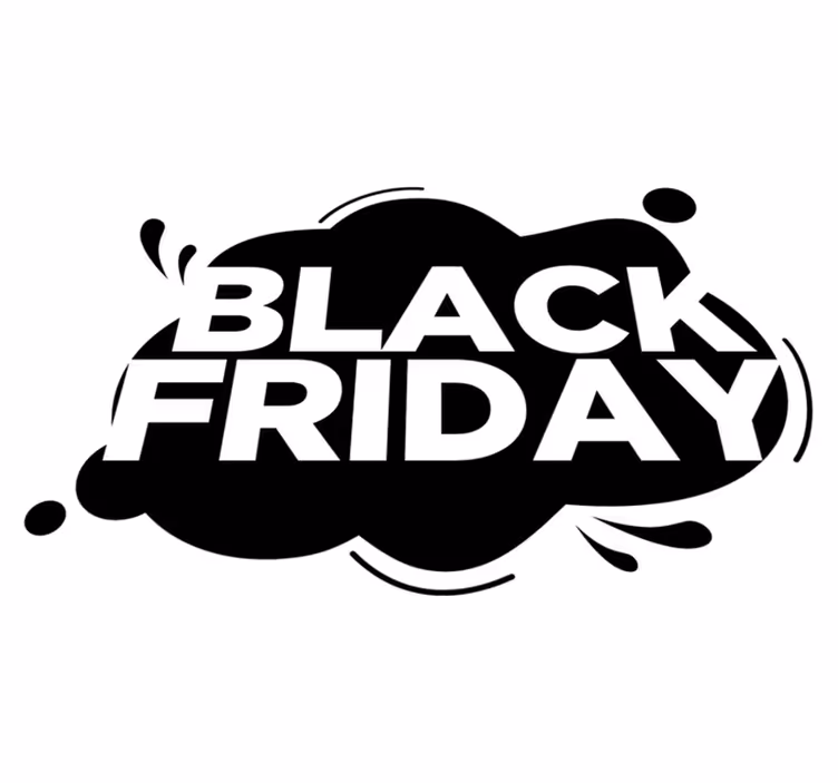 Tapete em vinil black friday respingo de tinta - TenStickers